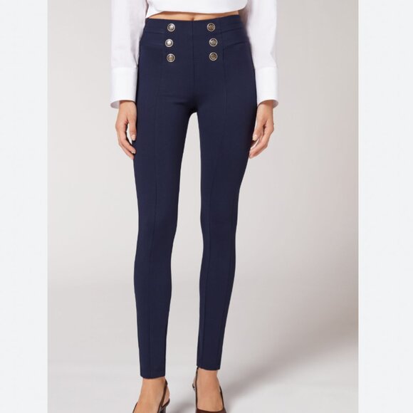 Calzedonia Pants - Calzedonia Skinny Shaping Leggings Navy Size S
